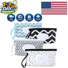 4 Pack Portable Refillable Baby Wipe Dispensers - Travel-Friendly  Stylish