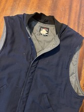 Bulwark FR Flame-Resistant Workwear Men's Insulated Vest Snap Button L Blue