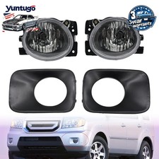 Lh Rh For Honda Pilot 2009-10-2011 Fog Lights Clear Lens Wfog Light Trim Covers