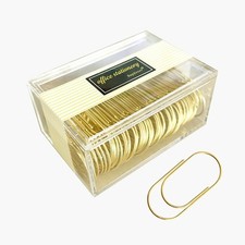 Gold Large Paper Clips, 50pcs 50mm/1.97" Oversized Jumbo Wide Planner Giant Pape