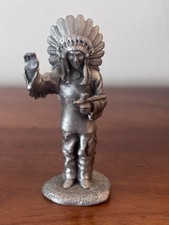 Vintage Hudson Pewter Figurine Cheyenne Chief 1981 Made In USA
