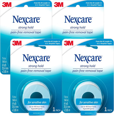 Sensitive Skin Low Trauma Tape, 4 Count   Gentle Adhesive Medical Tape for Fragi