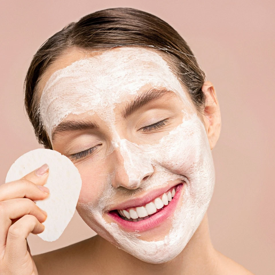 50 Pcs Face Cleansing Sponges Wood Pulp Cotton Washing Face Powder White - Image 2 of 4