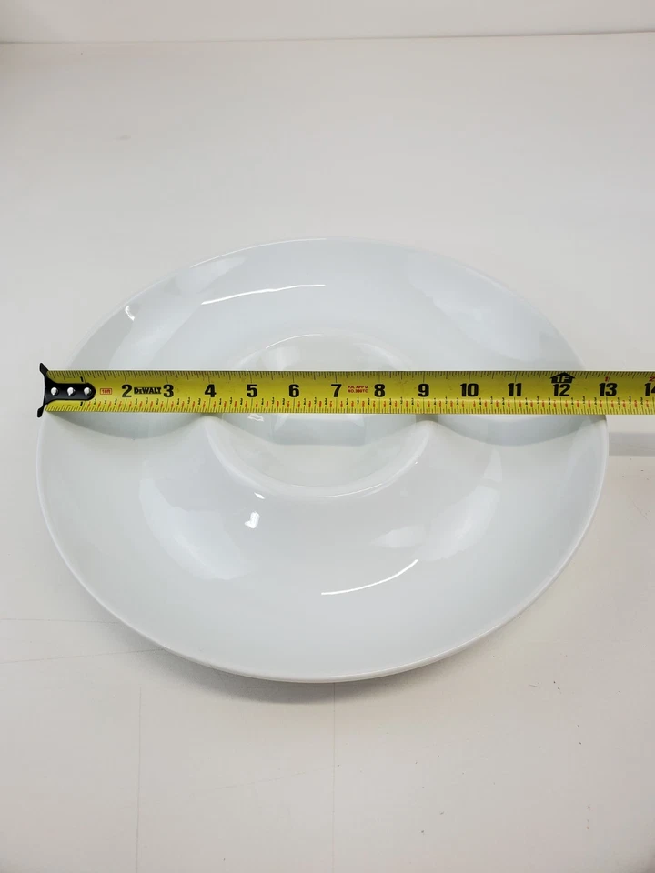 Denmark Oven to Table White Round Chip/Dip Serving Tray Commercial Quality - Image 2 of 4