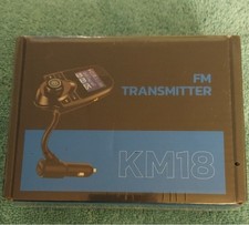 KM18 FM Transmitter Black Wireless FM Band MPN KM18 Car Audio Adapter