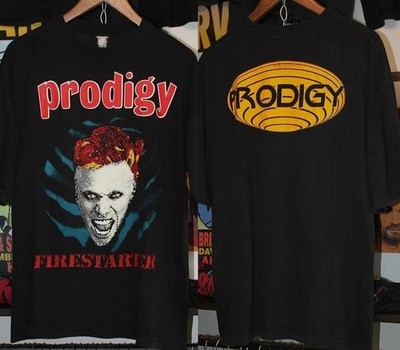 Remake 90s Prodigy Firestarter Albums Basic Style Black T shirt Classic Style