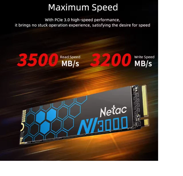 Netac NV3000 SSD 250GB/500GB/1TB/2TB NVMe M2 2280 PCIE3.0X4 - Image 2 of 4