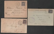 Algeria ( France Used In ), 3 Covers 1889 / 1898 / 1900, Mustapha-Palais +2