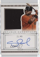 2014 Panini National Treasures Silhouette 21/49 Pablo Sandoval #42 Auto 0o9