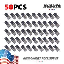 50X Double-Wire Plug-in Connector, Cable Clamp with Locking Buckle, AWG 18-22