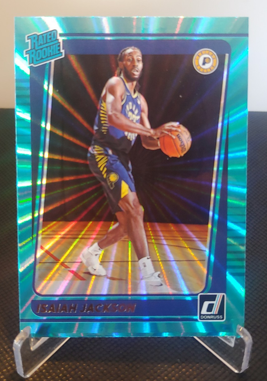 2021-22 Panini Donruss - Rated Rookie Isaiah Jackson #217 Holo Teal Laser (RC)