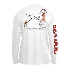SEA DOG Puppies Free UPF50 UV Sun Protection Long Sleeve Shirt Microfiber Pol...
