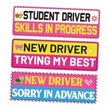 3pcs New Driver Magnet for Car, Student Driver Sticker Magnetic Sign