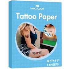 Printable Temporary Tattoo Paper for LASER Printer,8.5"X11" 5 Sheets, DIY Ima...