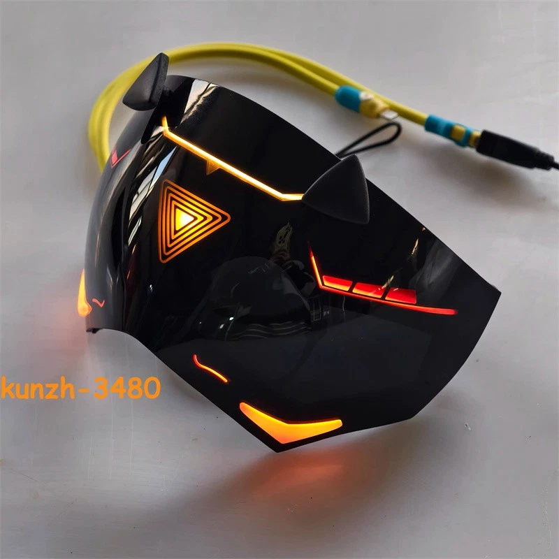 Zenless Zone Zero Trigger Half Face Mask LED Light 7 Emotions Change Eye Mask  - Image 2 of 4