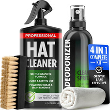 4-In-1 Professional Hat Cleaning Kit - Removes Dirt and Stains, Gentle Hat Clean