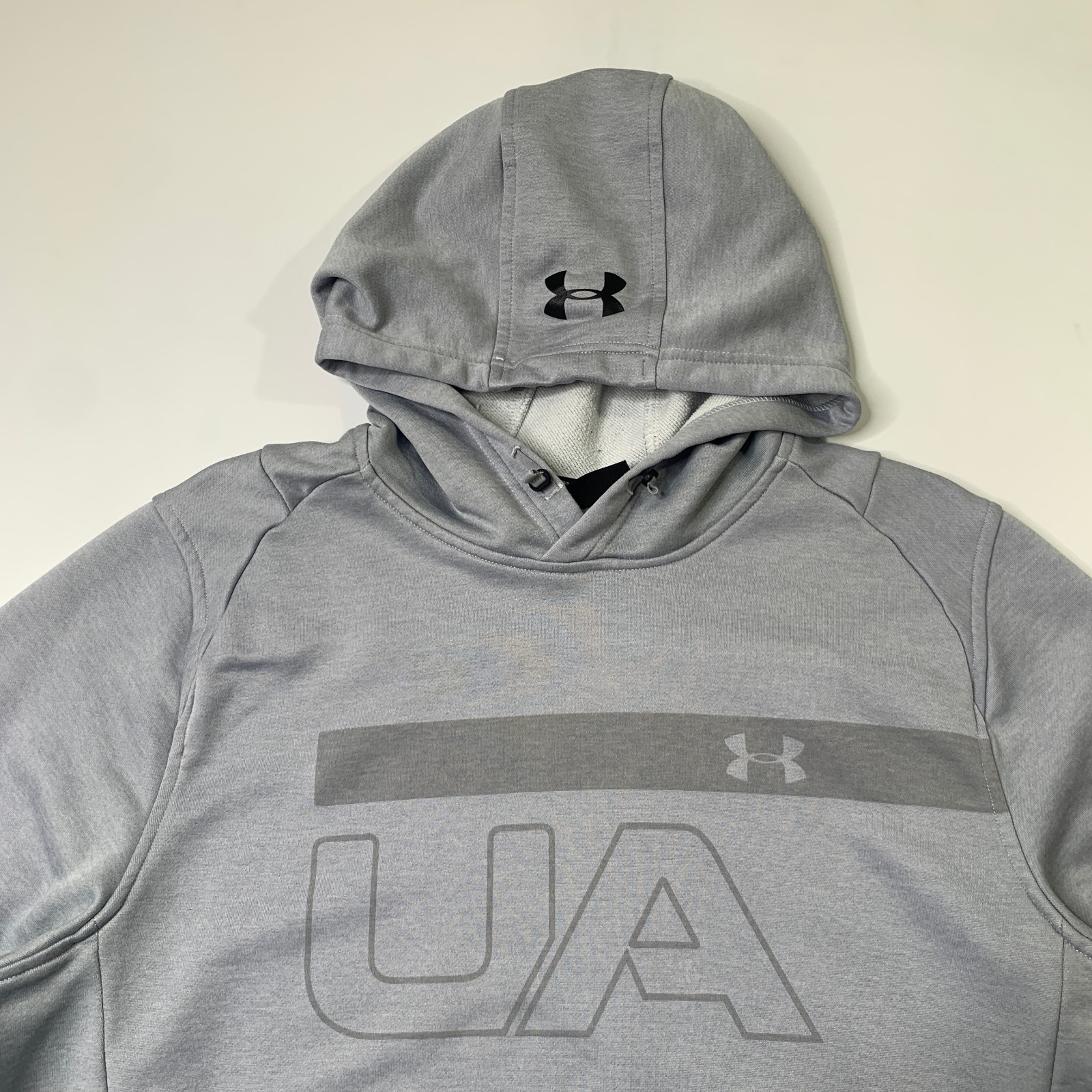 Under Armour Sweatshirt Mens L Large ColdGear Fitted Tech Terry Graphic Hoodie thumbnail 4