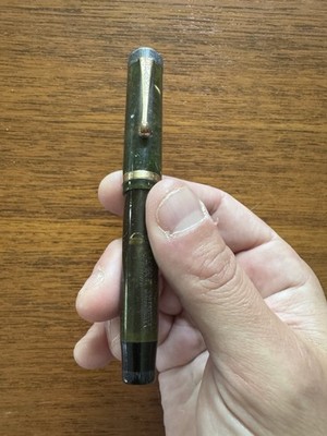 1930 Parker Duofold Streamlined Jr. Fountain Pen Jade Green Untested Gold Nib