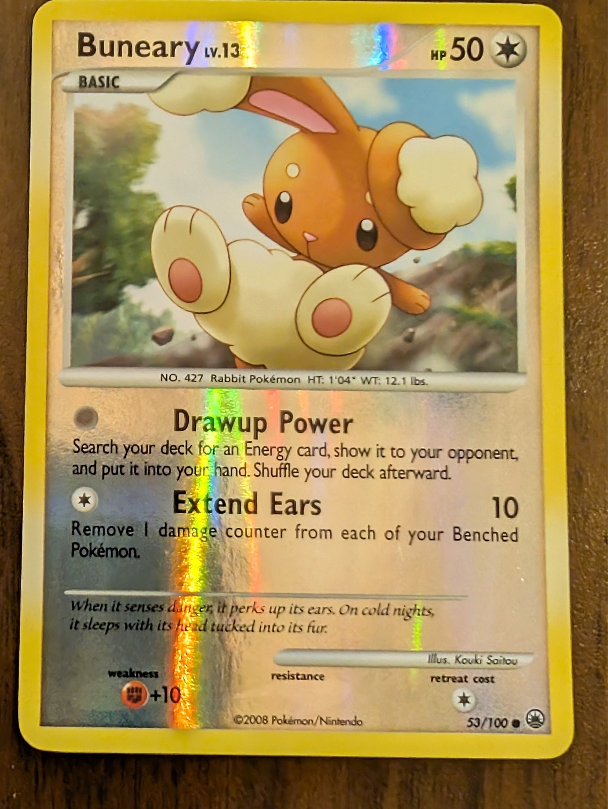 Buneary 53/100 Reverse Holo Diamond & Pearl Majestic Dawn Pokemon TCG 2008 LP