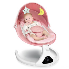 Electric Baby Swing with Remote Control - 5 Natural Motion Speeds, Detachable Se