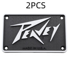 2 Piezas PEAVEY Plástico Logo Insignia Repuesto Pieza (Texto), 100mm x 60mm