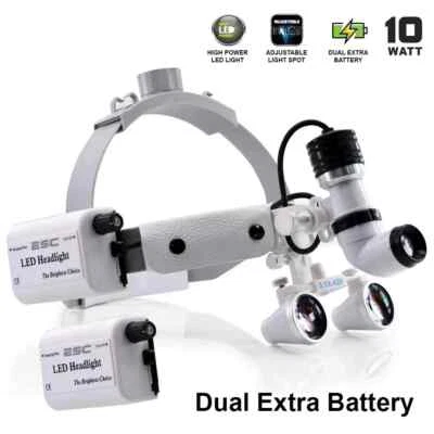 ESC MEDICAMS Kabelloser chirurgischer zahnärztlicher HNO-Scheinwerfer mit Vergrößerungslup...