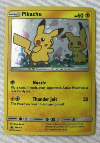 Pikachu HOLO SM162 Promo Pokemon Mimikyu Card TCG NM - LP 2019