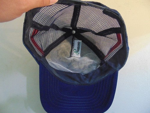 Vintage 3 Stripe THESE COLORS DON'T RUN OR BURN Trucker Snapback Hat USA - Picture 5 of 12