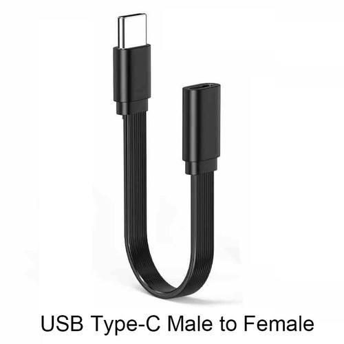 USB Type-C Male to Female 90° Right Angle Fast Charger Sync Charging Cable Data - Photo 16 sur 23