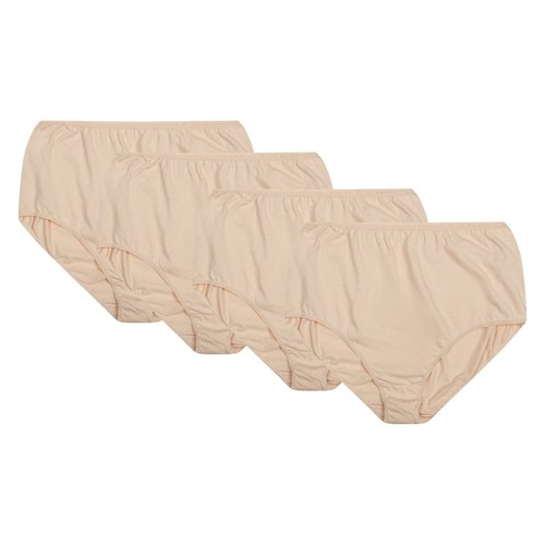 Damen-Slips 4er-Pack Baumwolle Unterwäsche UK-Größe 12 bis 24 Stretch-Slips - Bild 5 von 13