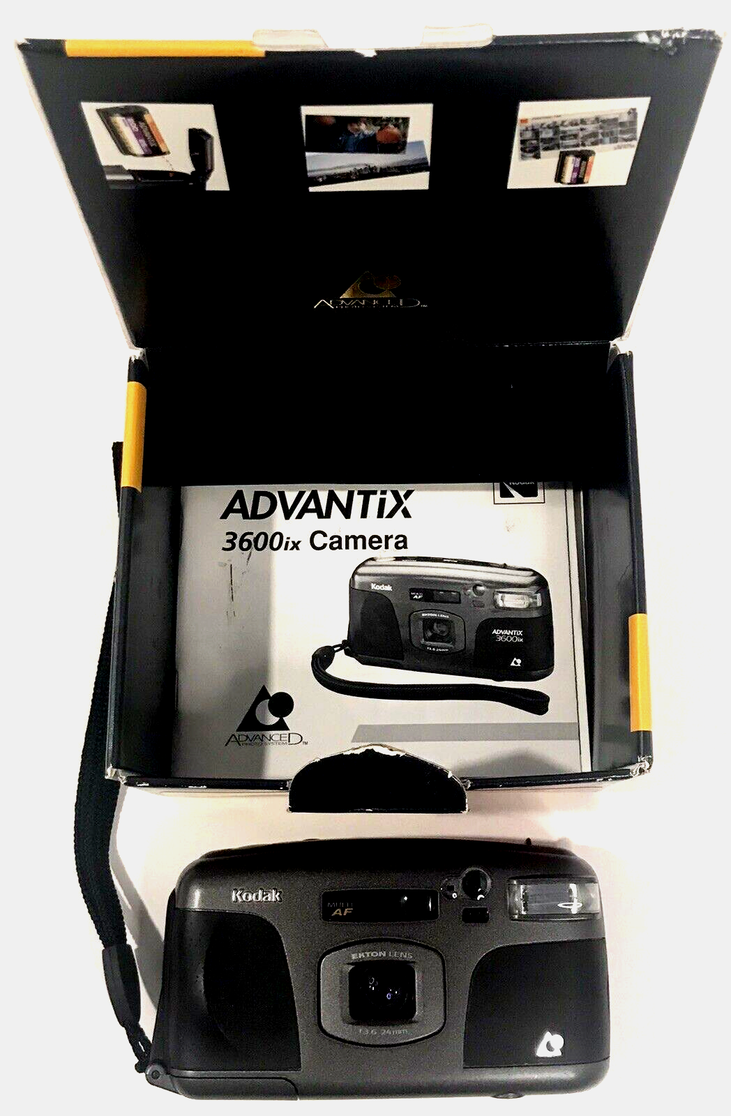 VTG-Kodak Advantix 3600ix Camera W/Hand Strap Wristlet In Original Box Working!