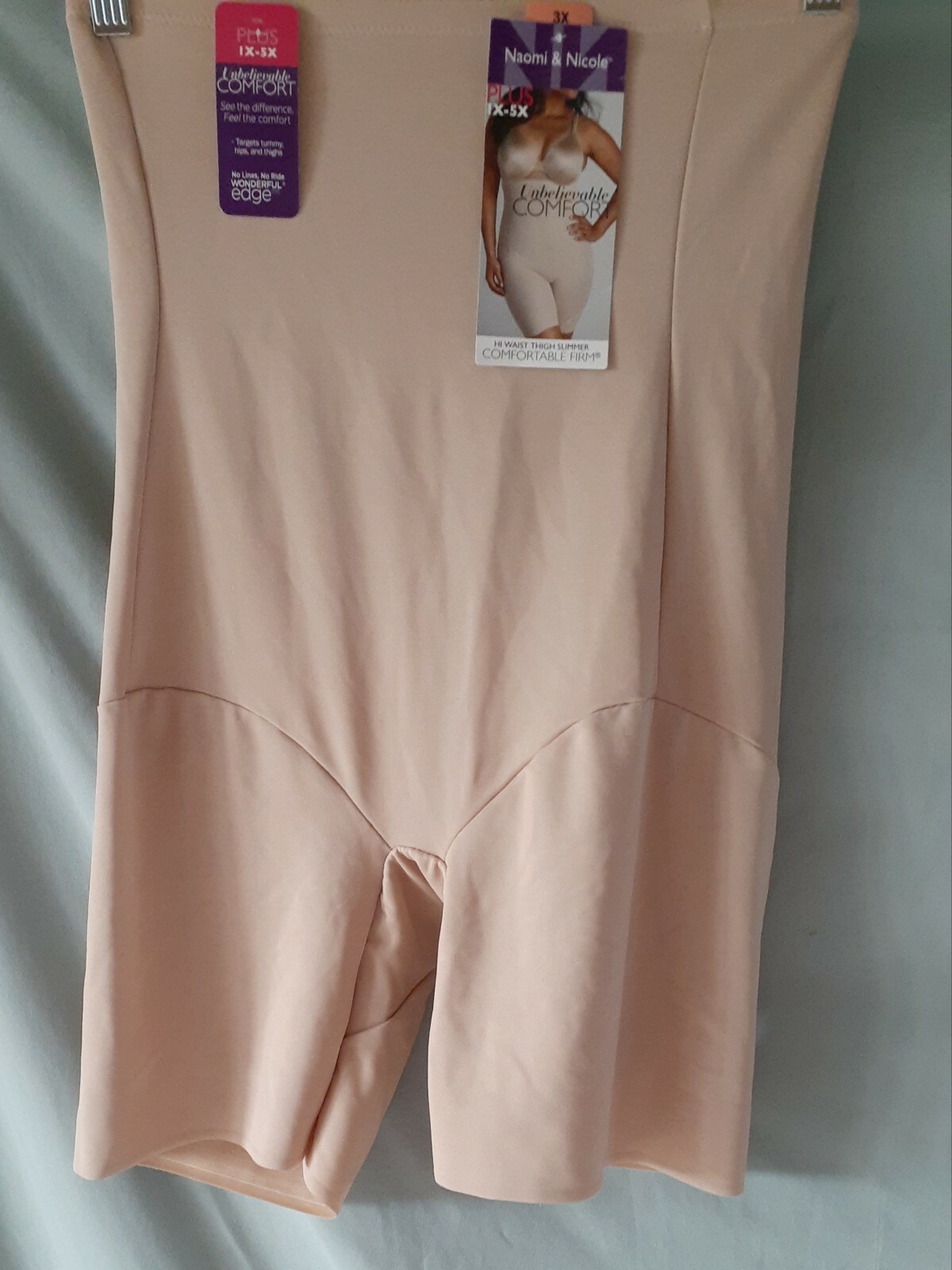 Naomi & Nicole Nude Shapewear  Firm Control Style 7779 3X  43 - 45" Waist