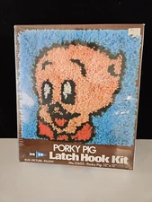 Vintage 1980 Looney Toons M.H. Yarns Latch Hook Kit - Porky Pig - NEW/SEALED