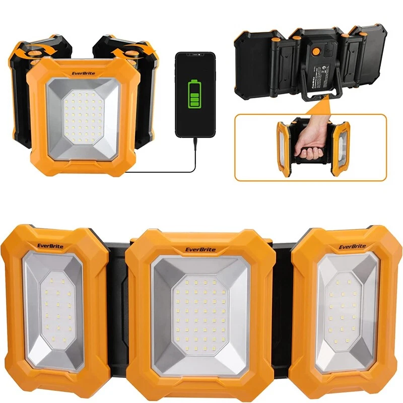 EverBrite 3000LM LED Rechargeable Work Light Folding Portable Work Light 7800mAh - Image 2 of 4