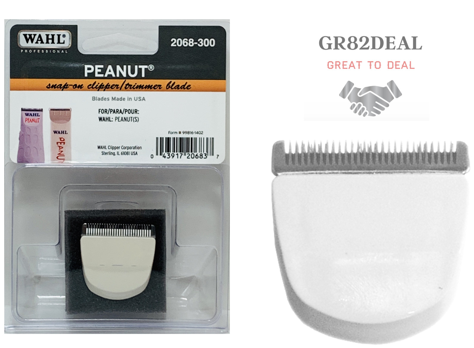 Wahl 2068-300 Standard Peanut Replacement Clipper/Trimmer Bl