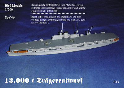 13.000 t Trägerentwurf        1/700 Bird Models Resinbausatz/resin kit