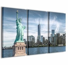 Quadro Moderno 100 x 60 cm Stampa su Tela Canvas 3 pz New York 006