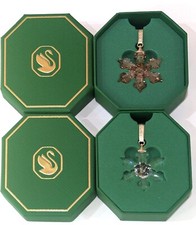 New SWAROVSKI 100 Crystal Annual Edition S Festive Snowflake Ornament Gift Box