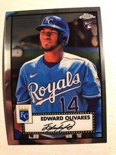 2021 Topps Chrome Platinum Anniversary Edward Olivares Royals RC 85