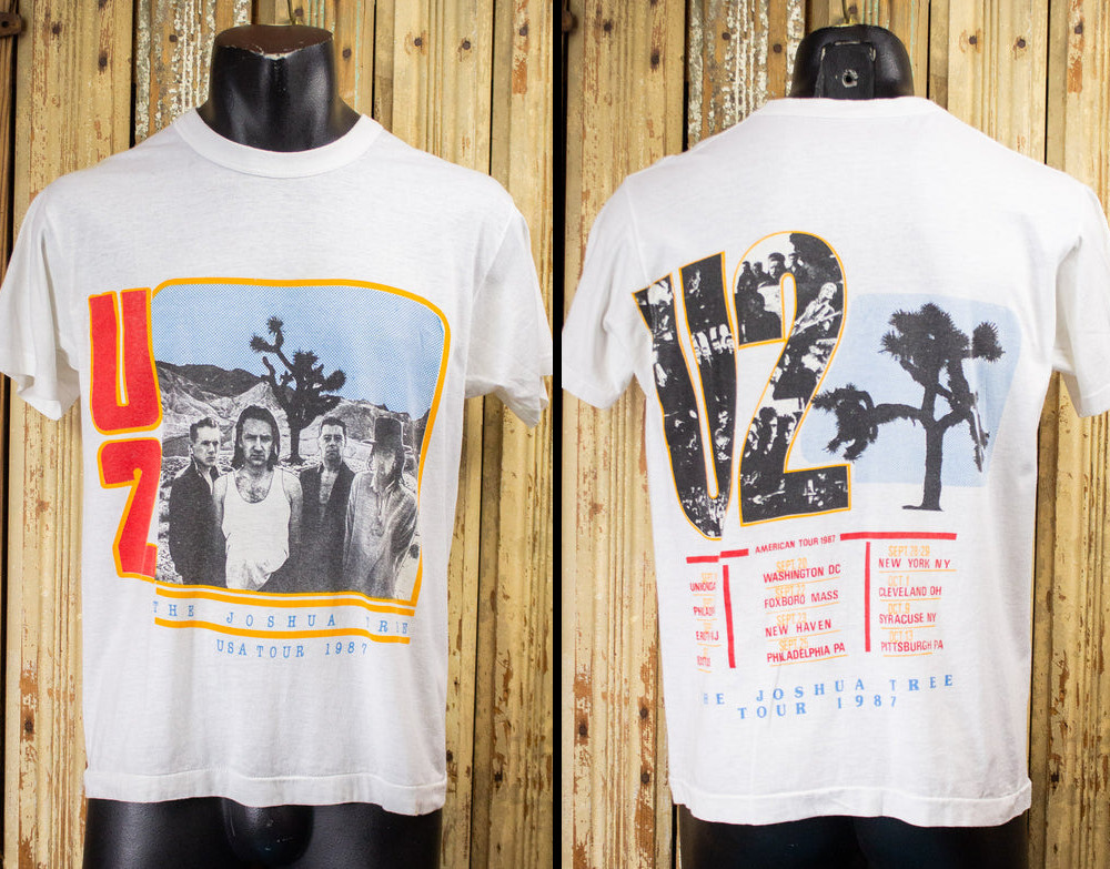 80's】 U2 JOSHUATREE USA TOUR 87's Tee80's】 U2 JOSHUATREE USA