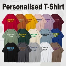 Custom Text Design T-Shirts Gift Idea Make Your Own Shirt Personalized T-shirt