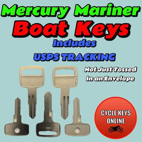 Mercury Mariner Outboard Marine Boat keys Cut to Code key codes 371-860