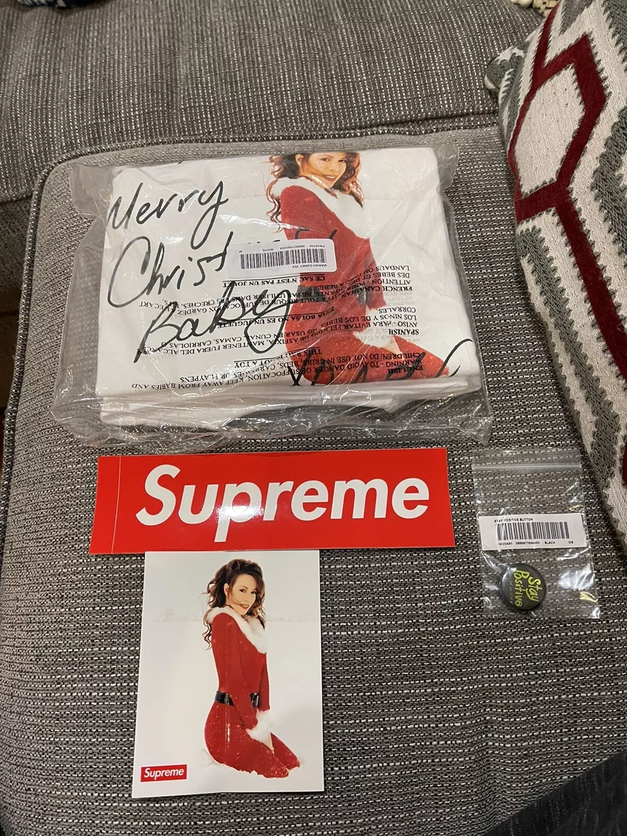 NEW Supreme Mariah Carey Tee T Shirt Size Medium White FW20 Merry Christmas Baby