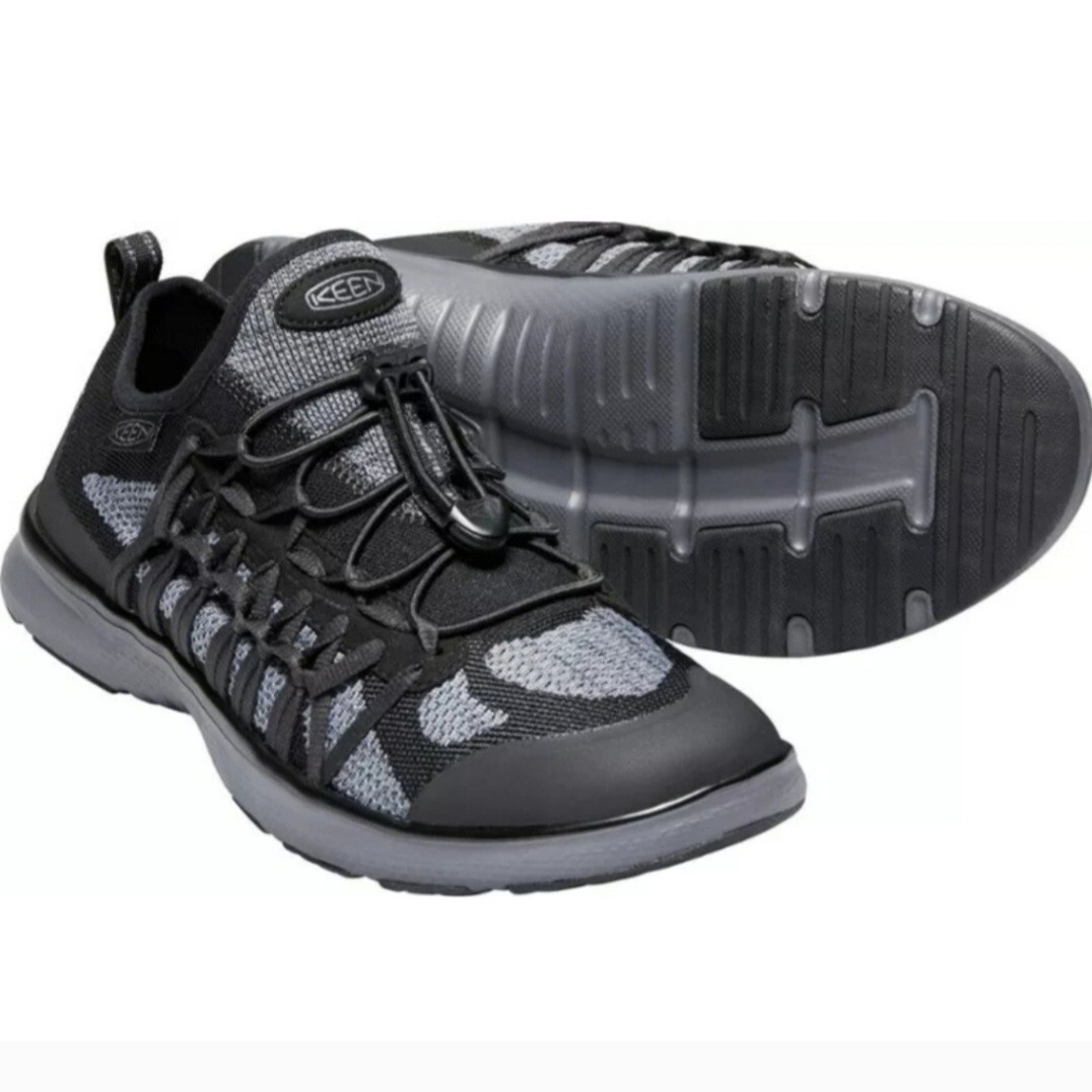 Sneakers KEEN Uneek EXO M nuove con scatola! Scarpe sandali grigio acciaio $130 taglia 8 nero acciaio