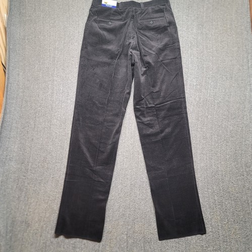 Austin Reed Corduroy Pants Mens 34 Reg 33x37 Black Cotton Chinos Unhemmed NWT - Picture 8 of 15