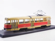 1:43 for StartScaleModels Czechoslovakia FOR TATRA-T2 tram no. 28 beige-red gift