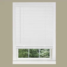 Cordless Window Minds Mini Blinds 1" Slats White Vinyl Blind