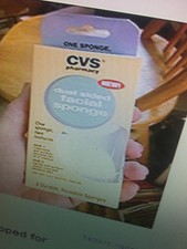CVS FACIAL SPONGE---BRAND NEW-----2 IN EACH BOX