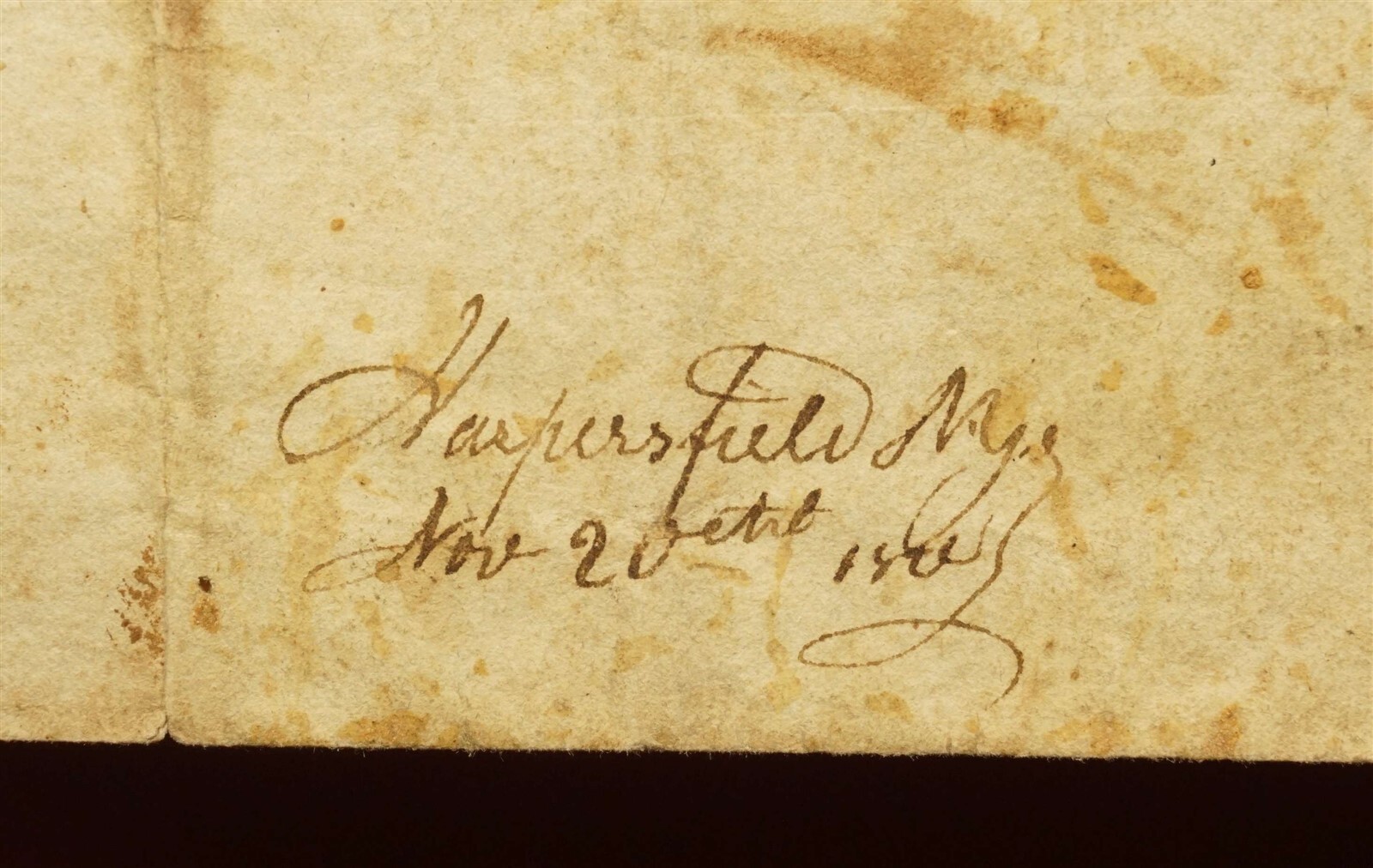 1820 STAMPLESS F/L HARPERSFIELD NEW YORK NY MANUSCRIPT eBay