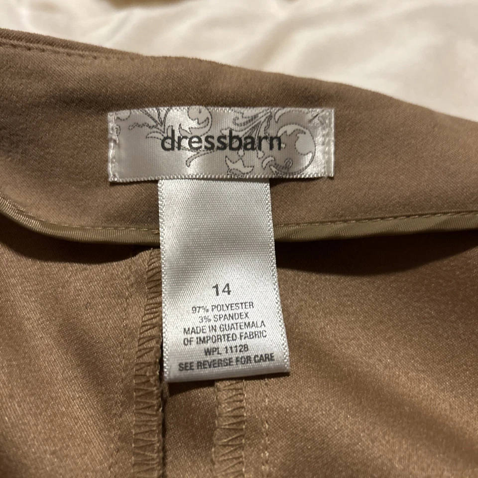 Vestido Granero Largo Modesto Marrón Tostado Imitación Gamuza Línea A Falda Midi Para Mujer Talla 14” Foto 3 de 4